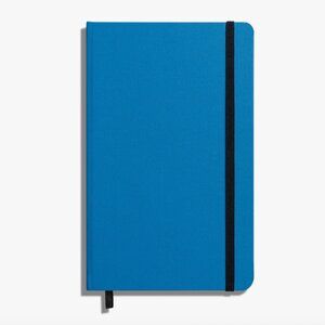 Shinola Medium Cobalt Blue Notebook Hard Linen Made in the USA Ruled